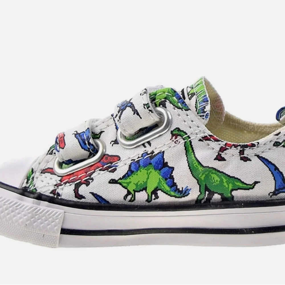 Converse Chuck Taylor All Star 2V Strap Ox Toddlers' Shoes White-Green 770166F